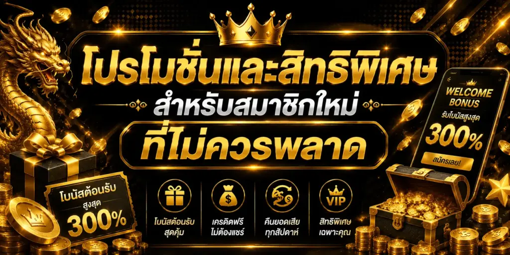 โปรโมชั่นและสิทธิพิเศษสำหรับสมาชิกใหม่ที่ไม่ควรพลาด